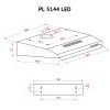 Витяжка кухонна Perfelli PL 5144 BL LED зображення 11