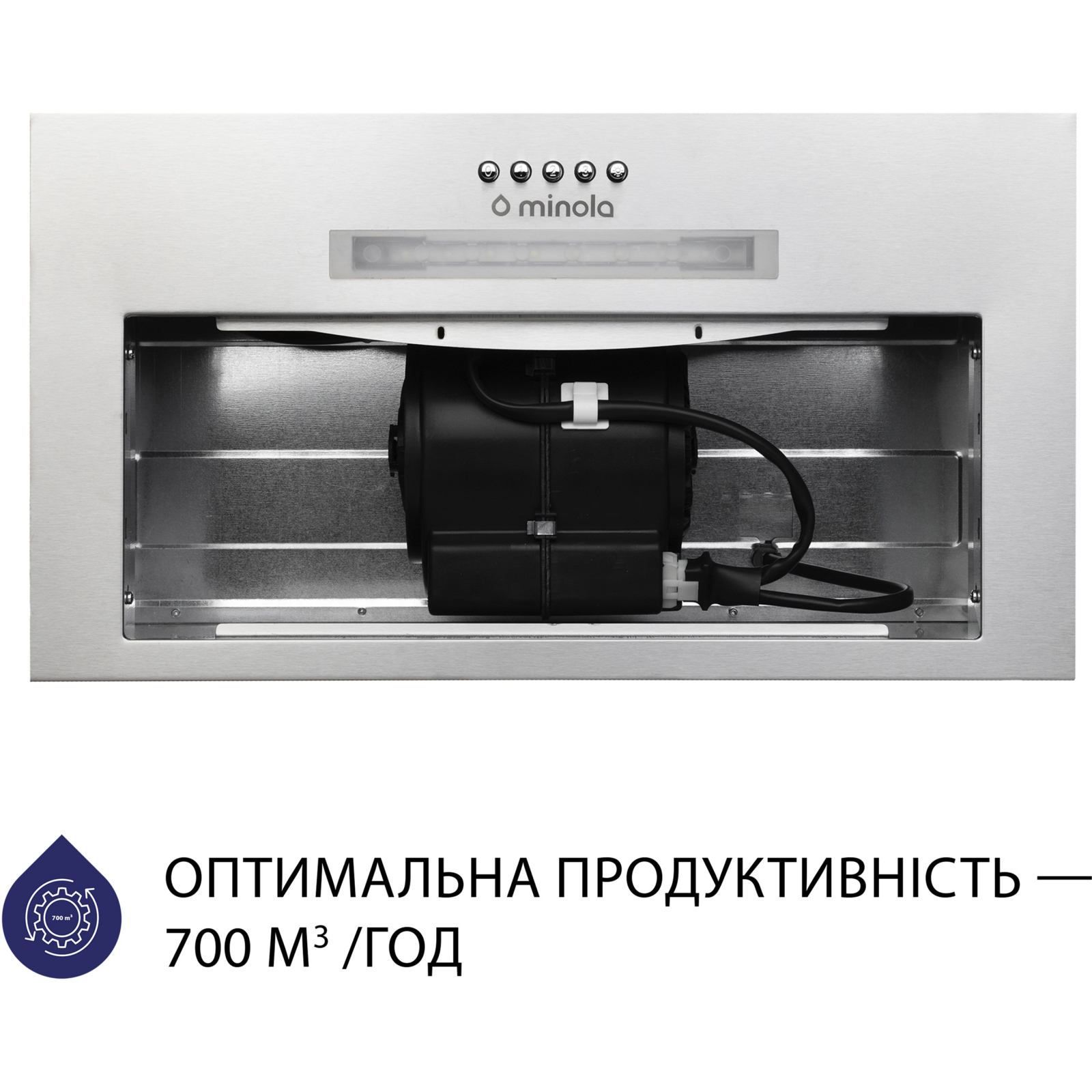 Вытяжка кухонная Minola HBI 5223 BL 700 LED изображение 3