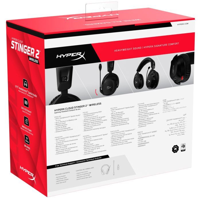 Наушники HyperX Cloud Stinger 2 Wireless Black (676A2AA) изображение 9