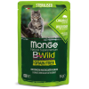 Вологий корм для кішок Monge Cat Bwild GR.FREE Wet Sterilised м'ясо дикого кабана з овочами 85 г (8009470012805)