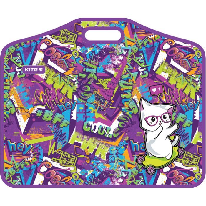 Папка - портфель Kite A3 на липучках Chilling Cat, 1 отделение (K22-208-01)