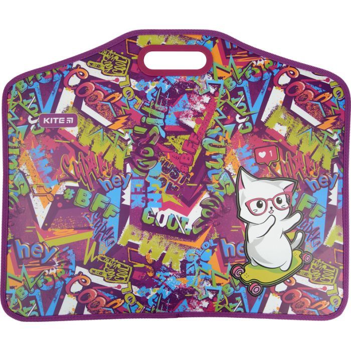 Папка - портфель Kite A3 на липучках Chilling Cat, 1 отделение (K22-208-01) изображение 2