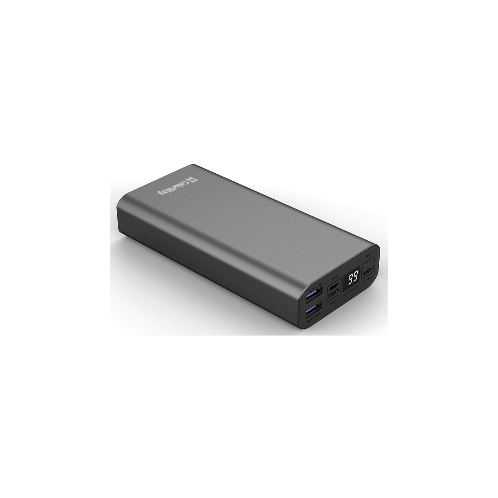 Батарея універсальна ColorWay 20 000 mAh PD/20W, QC/3.0, USB-C/Micro-USB/Lightning/USB-A max.22.5W Gray (CW-PB200LPH3GR-PDD) зображення 6