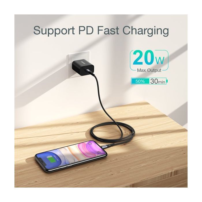 Дата кабель USB-C to Lightning 2.0m MFI Choetech (IP0041-BK) изображение 8