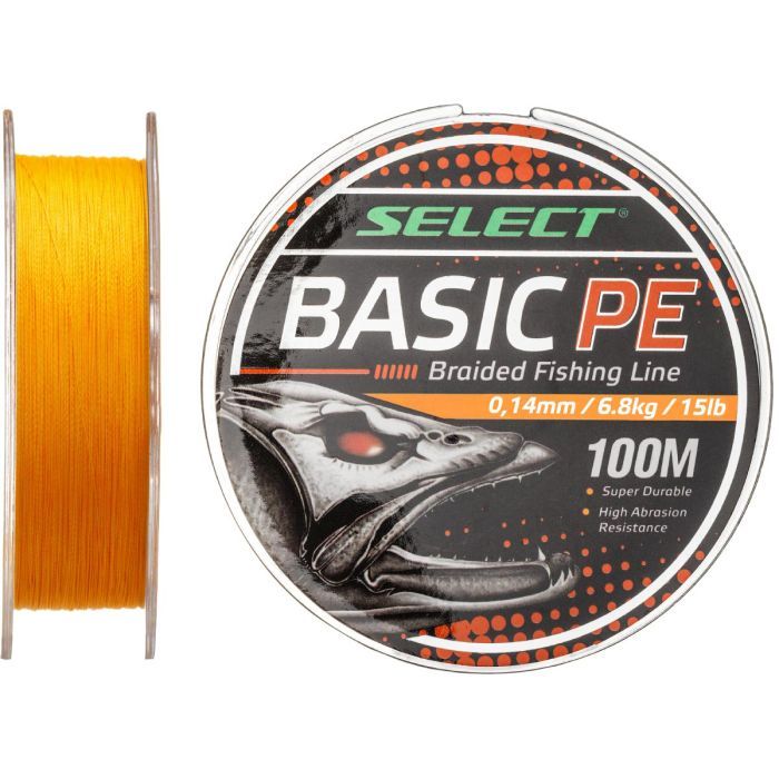 Шнур Select Basic PE 150m Помаранч 0.16mm 18lb/8.3kg (1870.27.74)