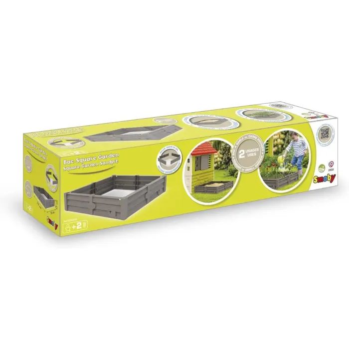 Песочница Smoby грядка 2 в 1, 76x76 см (850208) изображение 5