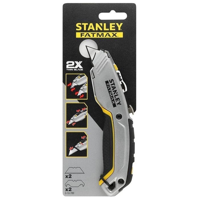 Нож монтажный Stanley FatMax Xtreme с двумя выдвижными лезвиями, L=180мм. (0-10-789) изображение 7