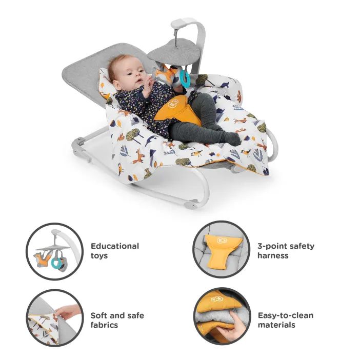 Кресло-качалка Kinderkraft шезлон Felio 2 Forest Yellow (5902533921102) изображение 11