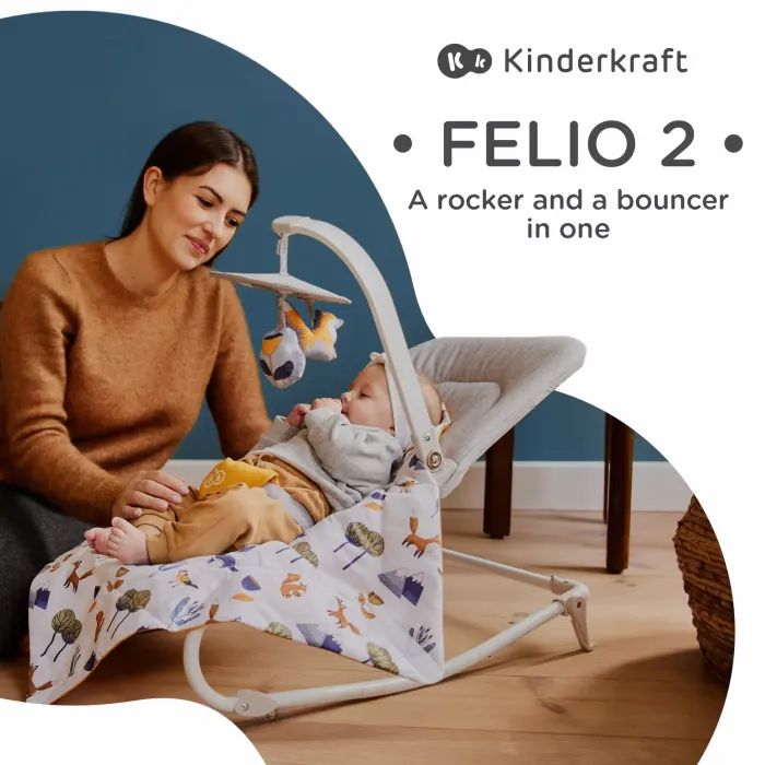 Кресло-качалка Kinderkraft шезлон Felio 2 Forest Yellow (5902533921102) изображение 5
