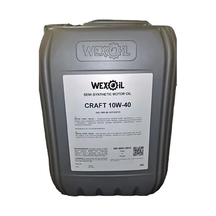 Моторное масло WEXOIL Craft 10w40 5л (WEXOIL_62562)