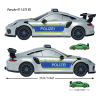 Ігровий набір Majorette Порше поліція для зберігання машин, зі зв. та св. ефектами, 1 машинка (2058199) зображення 2