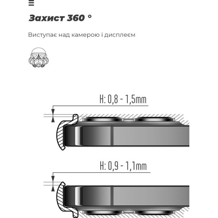 Чохол до мобільного телефона Armorstandart ICON Case Samsung A54 5G (A546) Camera cover Black (ARM66175) зображення 6