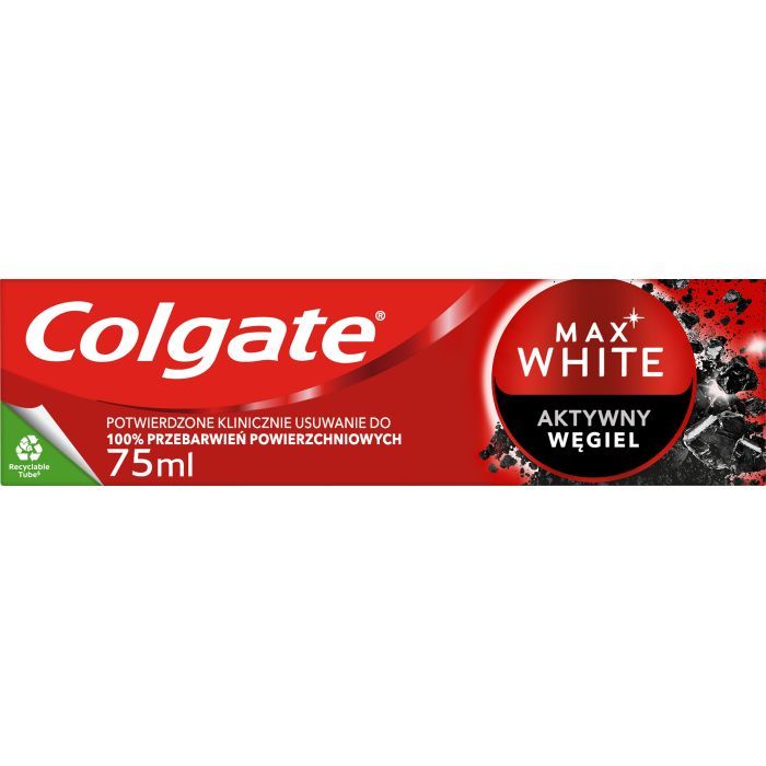 Зубная паста Colgate Max White Charcoal Optic White Отбеливающая с углем 75 мл (8718951250017) изображение 2