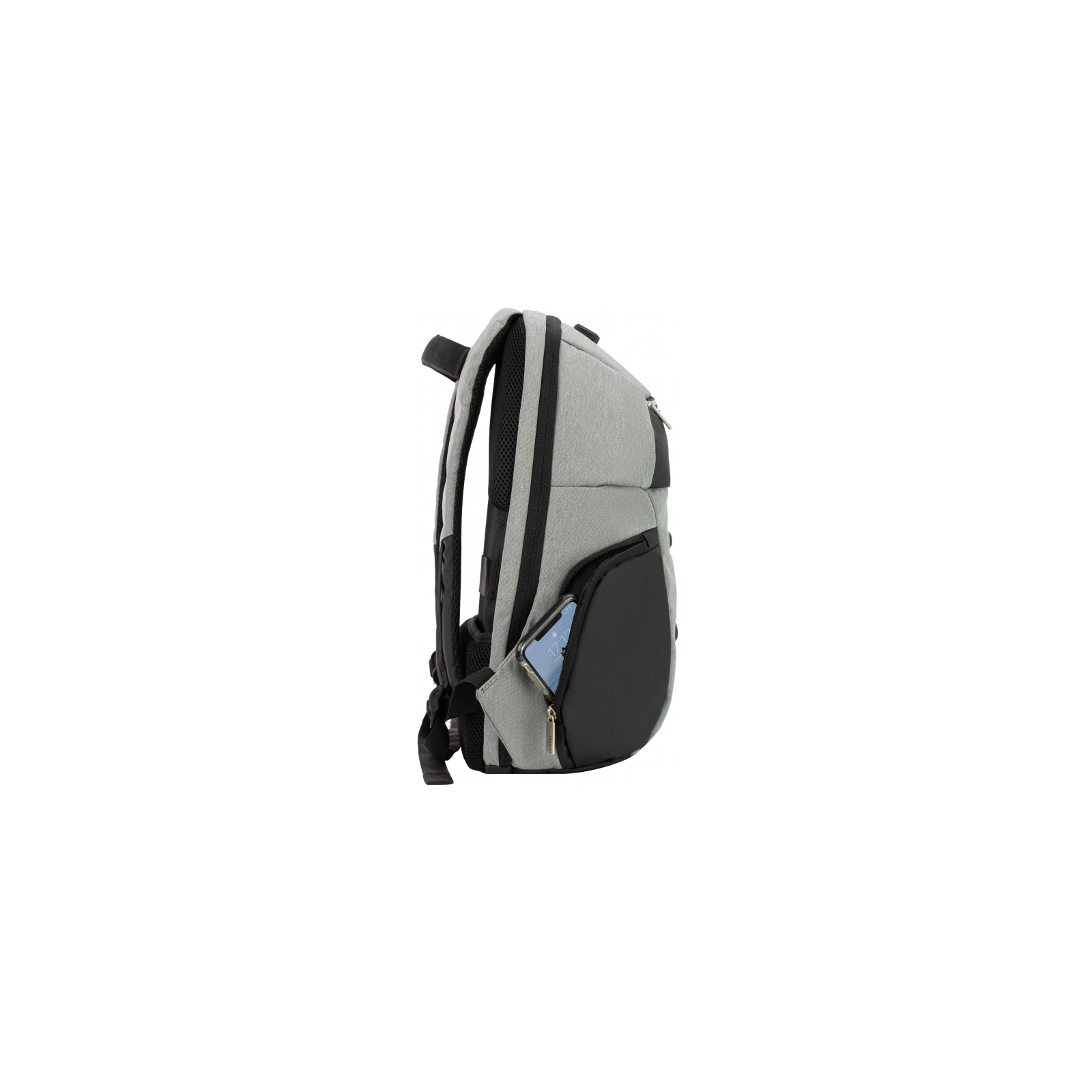 Рюкзак школьный Optima 18.5" USB Anti-Theft унисекс 0.7 кг 16-25 л Серый (O96917-03) изображение 3