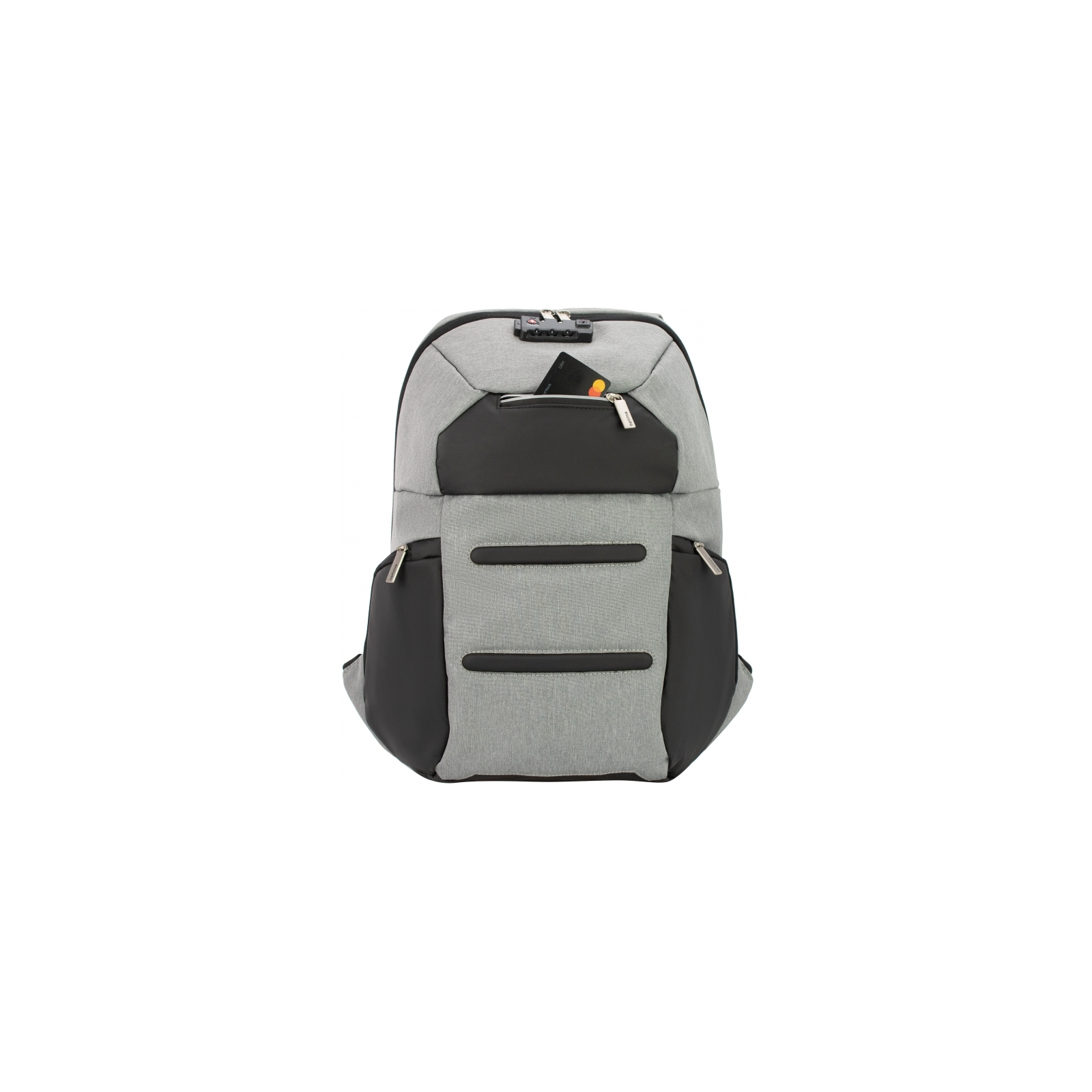 Рюкзак школьный Optima 18.5" USB Anti-Theft унисекс 0.7 кг 16-25 л Серый (O96917-03) изображение 4