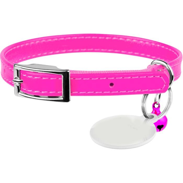 Ошейник для животных WAUDOG Glamour с QR паспортом Д 22-30 см голубой (32482)