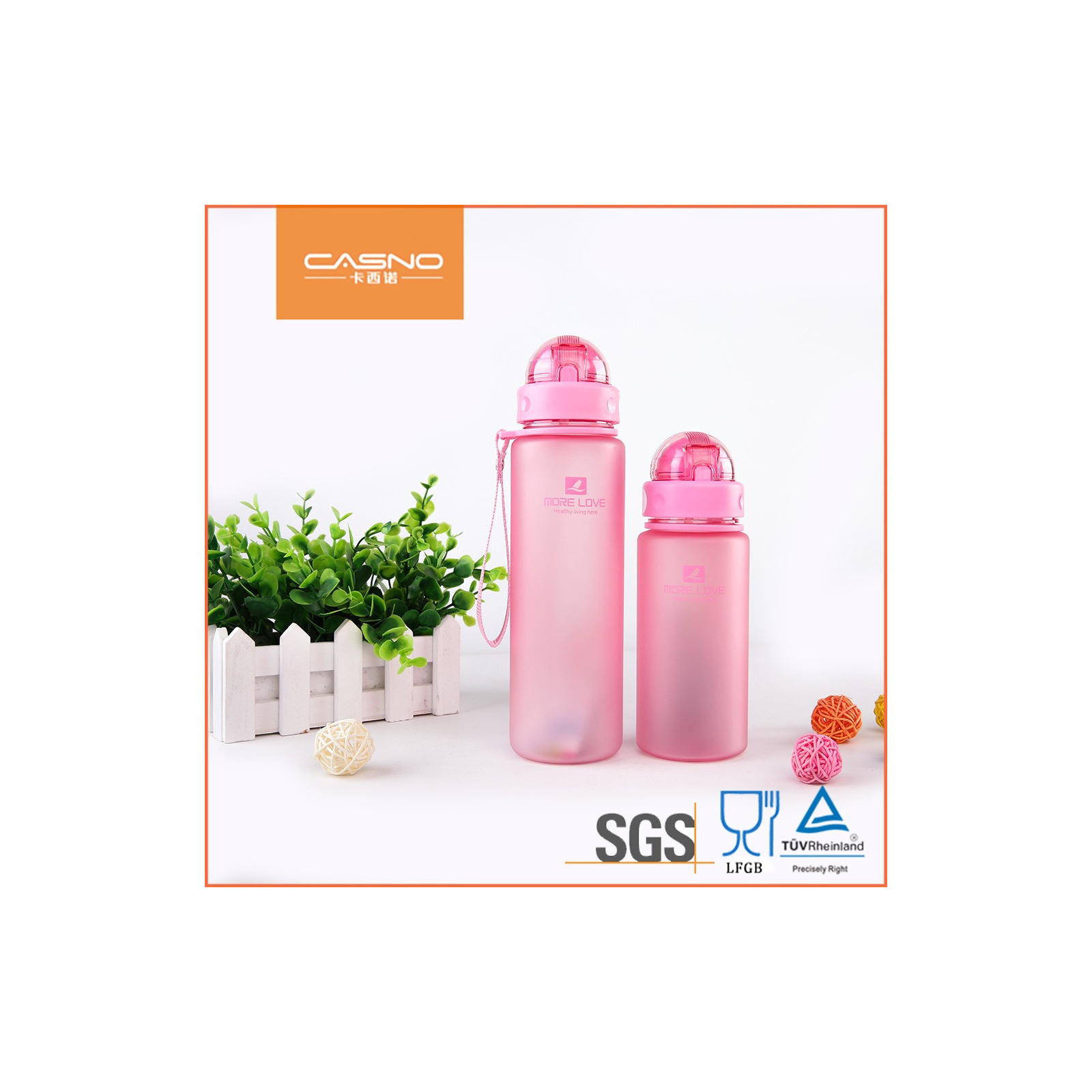 Бутылка для воды Casno 560 мл MX-5029 Рожева (MX-5029_Pink) изображение 5