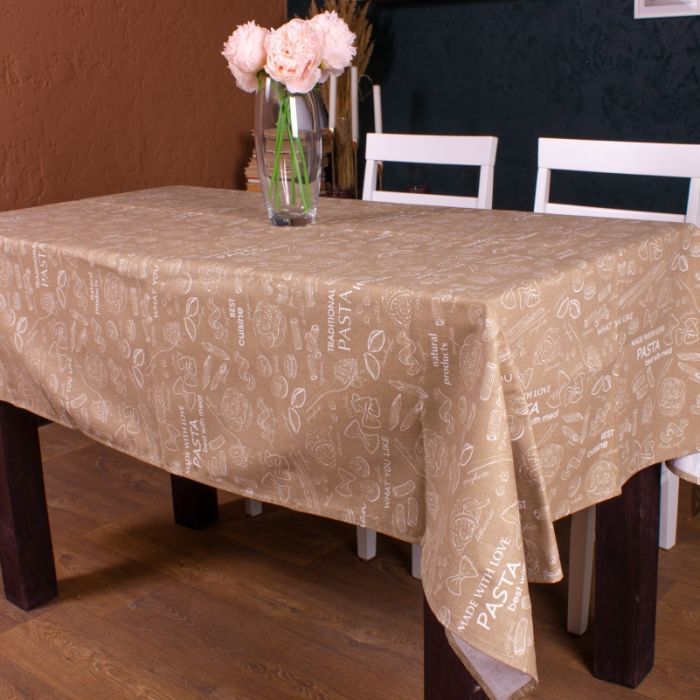 Скатерть MirSon Рогожа №202 Brown Paste 130x220 см (2200006737766)