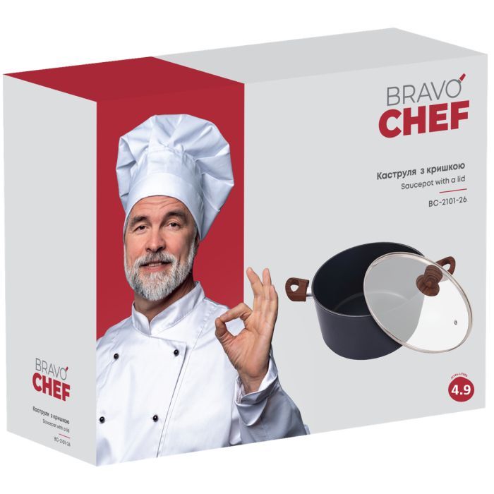 Кастрюля Bravo Chef Класична 4.1 л (BC-2101-24) изображение 6