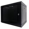 Шкаф настенный Hypernet 9U 19" 600x350 (WMNC-35-9U-FLAT-AC-BLACK)