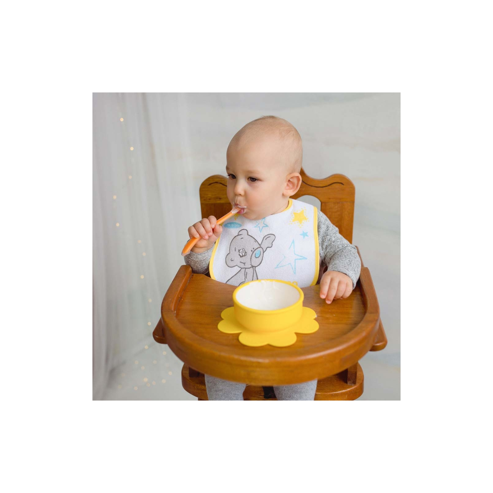 Набір дитячого посуду Baboo ложка силіконова від 6 міс. помаранчева (10-008) зображення 6