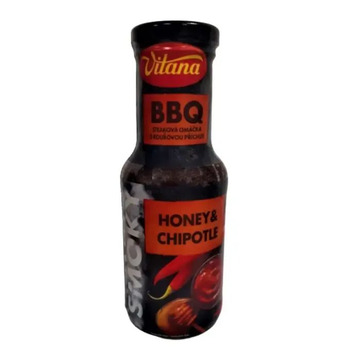 Соус Vitana BBQ Стейковий з медом і копченим перцем 230 мл (8593837269464)