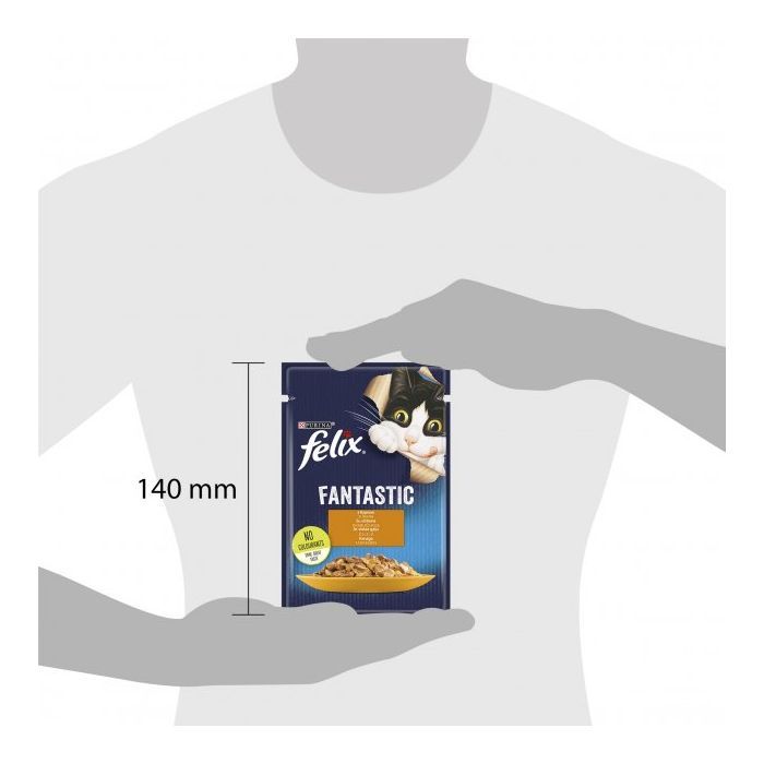 Вологий корм для кішок Purina Felix Fantastic з куркою в желе 85 г (7613039788097) зображення 3
