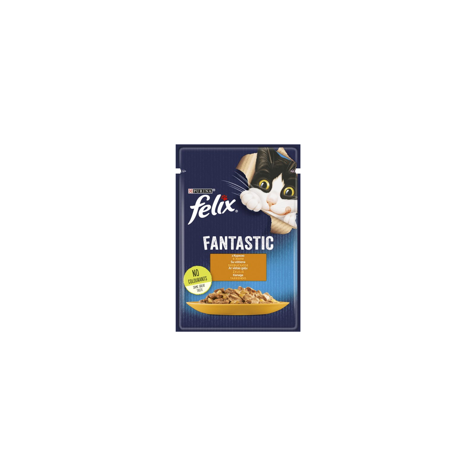 Вологий корм для кішок Purina Felix Fantastic з куркою в желе 85 г (7613039788097)