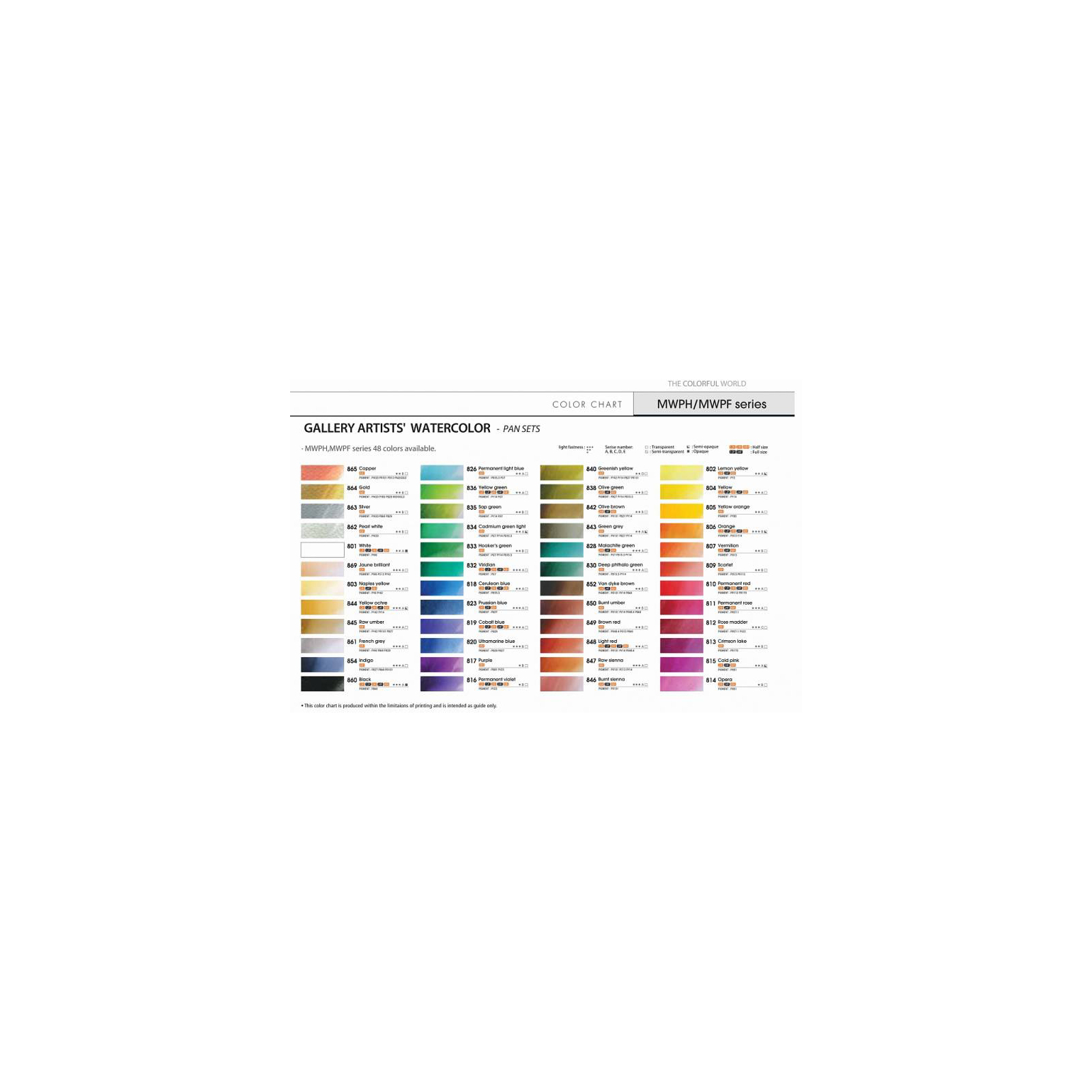 Акварельні фарби MUNGYO Gallery 48 кольорів в напівкюветах металевий пенал (8804819109488) зображення 2