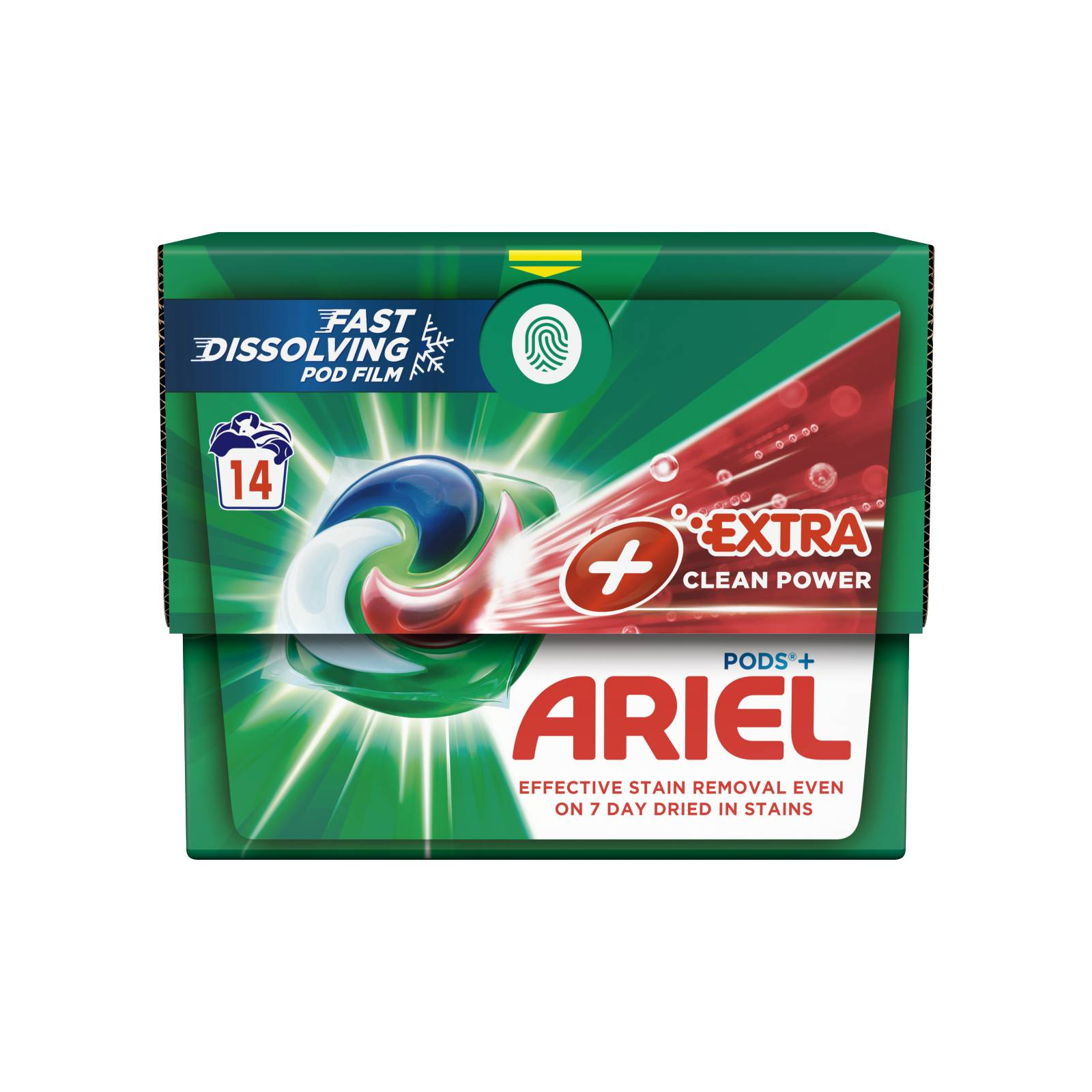 Капсули для прання Ariel Pods All-in-1 + Сила екстраочищення 14 шт. (8700216296755)