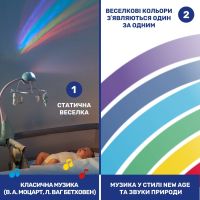 Мобіле Chicco проектор на ліжечко 3 в 1 "Райдуга" бежевий (11041.00) зображення 5