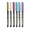 Маркер Marvy Набір маркерів на водній основі Opaque Brush, металіки, 6 кольорів (752481951820) зображення 2
