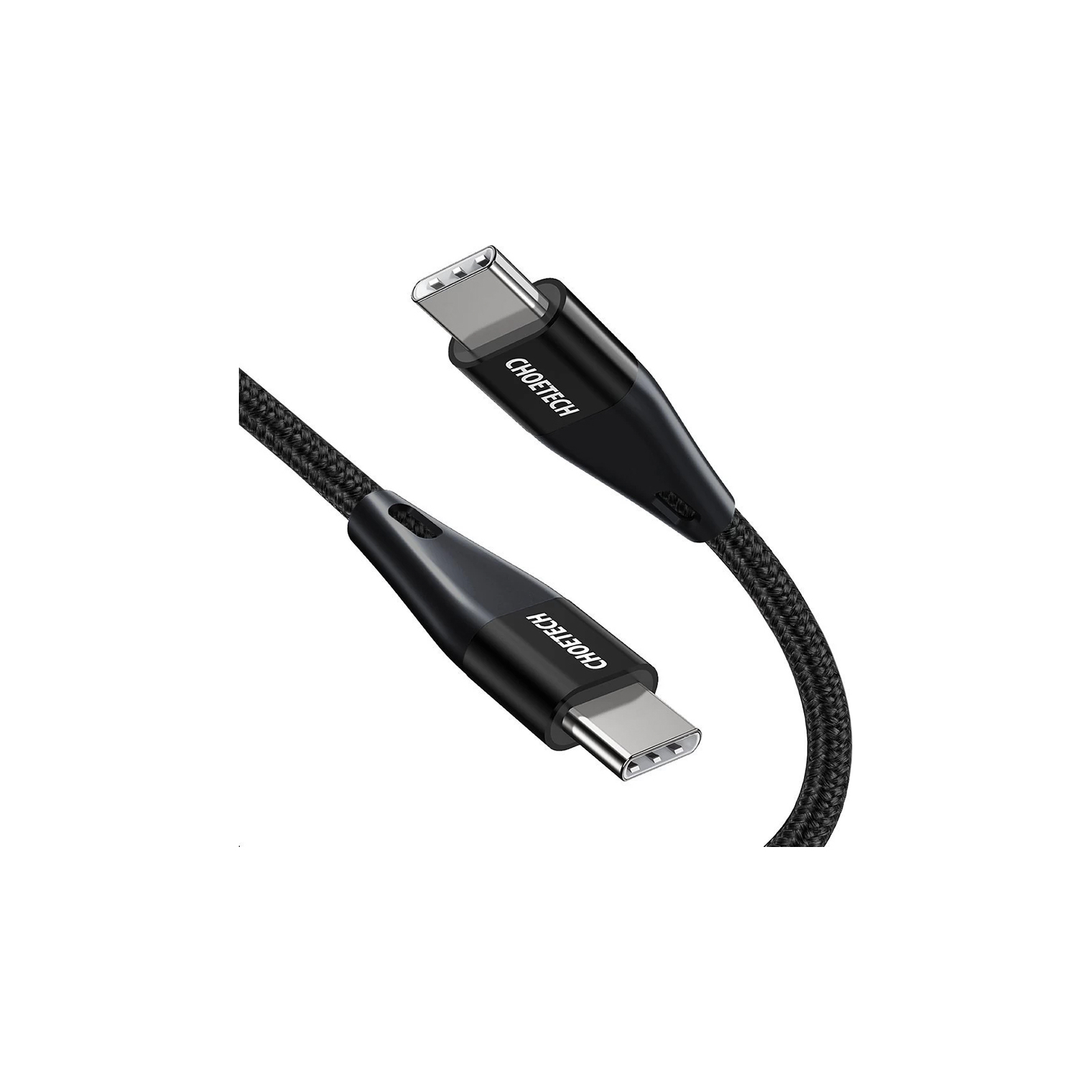 Дата кабель USB-С to USB-С 1.2m 60W USB2.0 Choetech (XCC-1003-BK) зображення 2