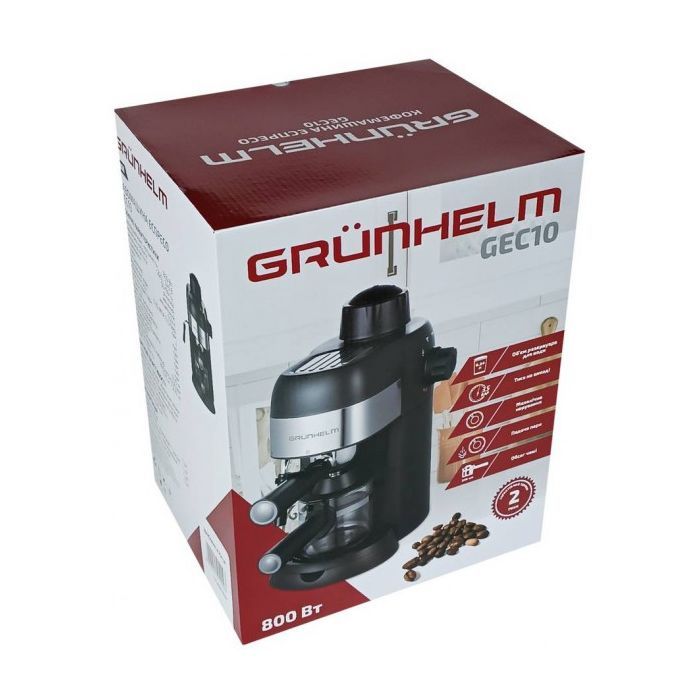 Ріжкова кавоварка еспресо Grunhelm GEC10 зображення 8