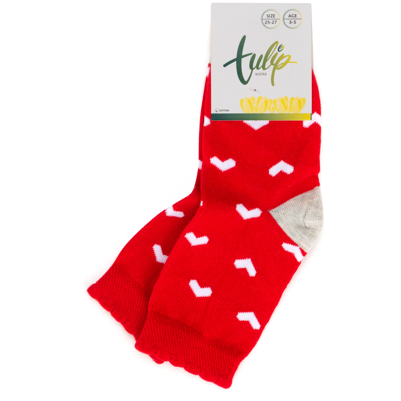 Шкарпетки дитячі Bross із сердечками (17195-3G-red) зображення 2
