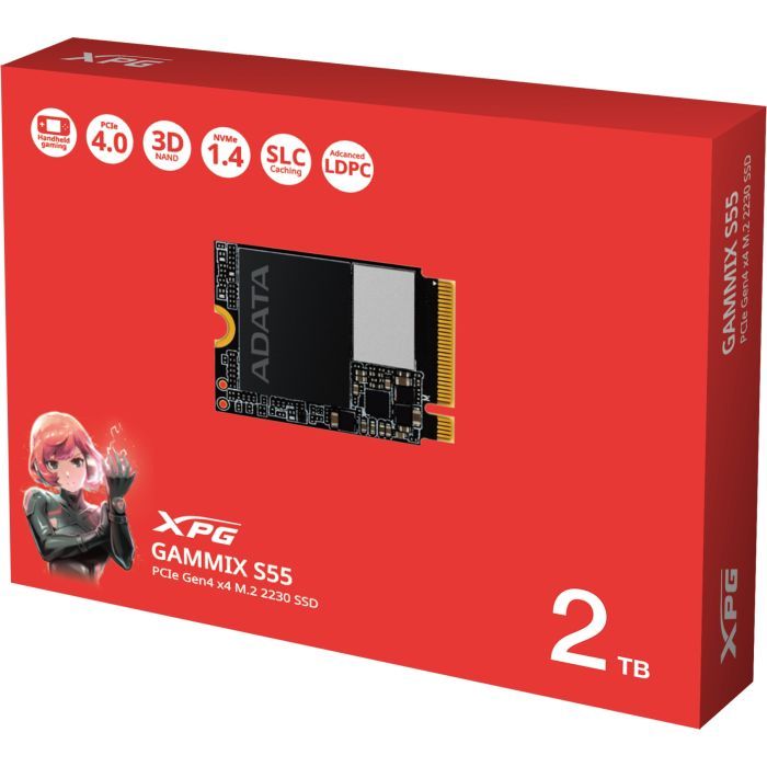 Накопитель SSD M.2 2230 512GB GAMMIX S55 ADATA (SGAMMIXS55-512G-C) изображение 3