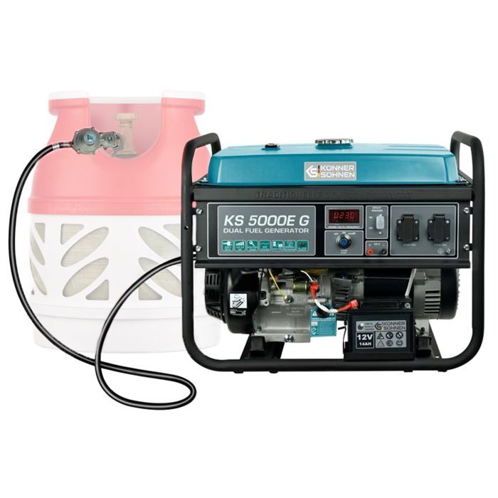 Генератор Konner&Sohnen газ-бензин KS 5000E G, 230V, 4.5kW, электростартер (KS5000EG)