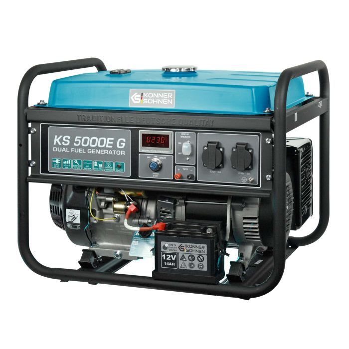 Генератор Konner&Sohnen газ-бензин KS 5000E G, 230V, 4.5kW, электростартер (KS5000EG) изображение 3