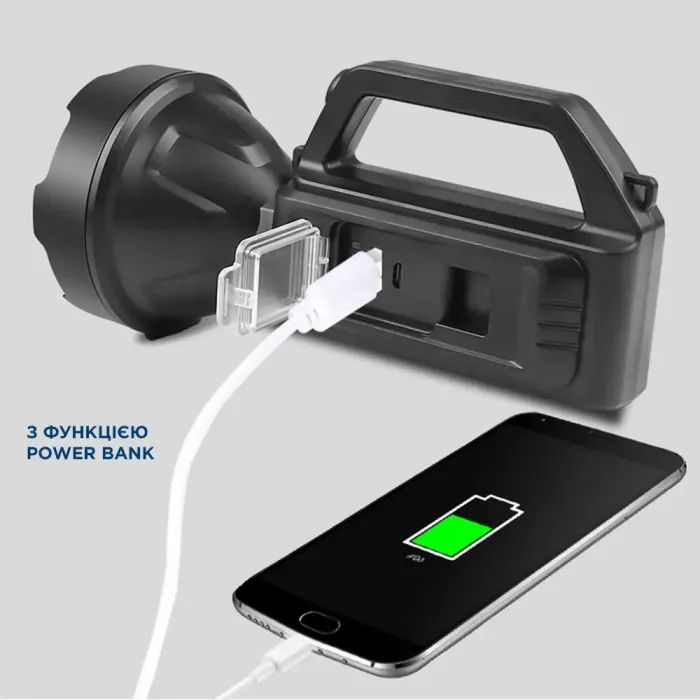 Фонарь Quantum Tracker 3W LED+COB з функцією Power Bank (QM-FL1063) изображение 4