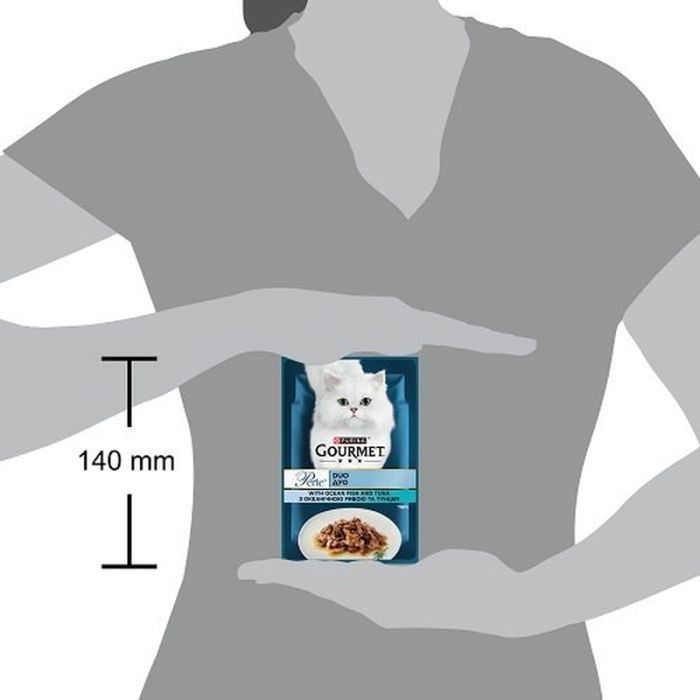 Вологий корм для кішок Purina Gourmet Perle з Океанічною рибою, Тунцем в підливі 85 г (8445291188099) зображення 3