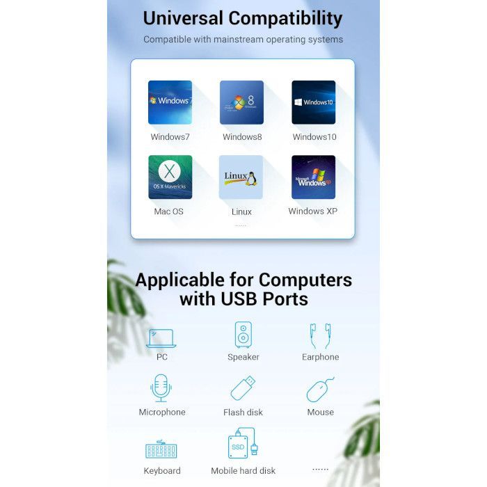 Концентратор VENTION USB 3.0 to 3хUSB 3.0/2хTRS Audio/USB Micro 1.0m (CHIBF) изображение 12