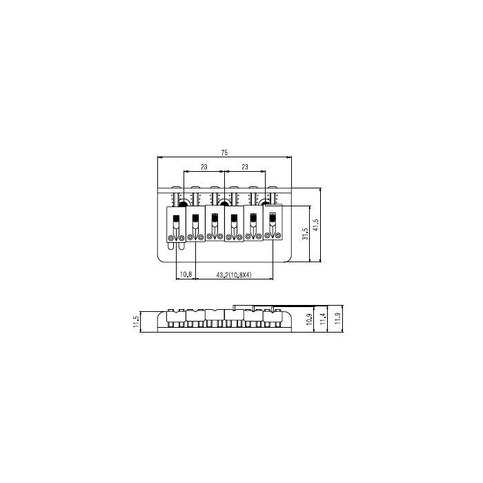 Бридж для гітари Paxphil BN015 Chrome (BN015 CR) зображення 2