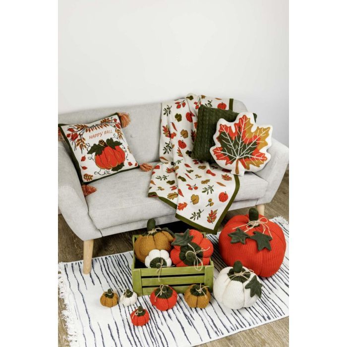 Наволочка Прованс декоративна в'язана Happy Fall Гарбуз 45х45 (029744) зображення 3