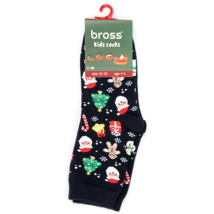 Шкарпетки дитячі Bross новорічні (10969-1-2-green) зображення 2