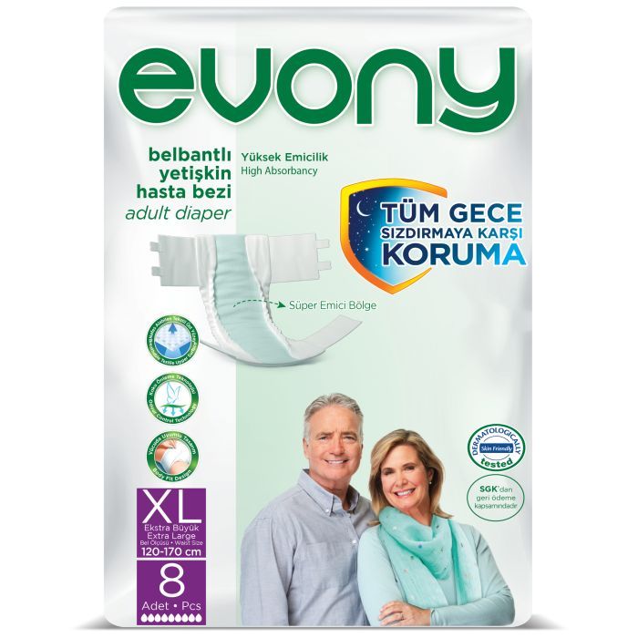 Подгузники для взрослых Evony 4 Extra Large 8 шт (8690536841011)