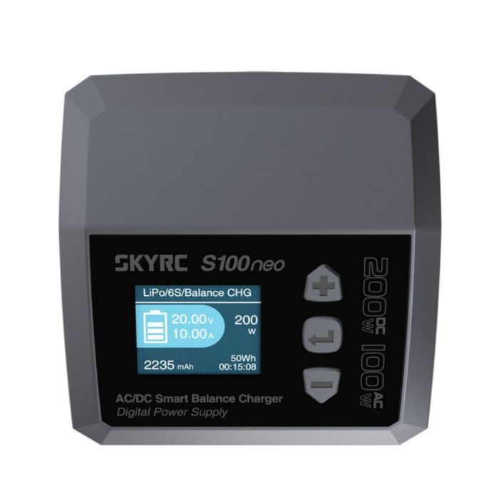 Зарядное устройство для дрона SkyRc S100 Neo LiPo 1-6s 200W AC/DC 200W (S100neo)