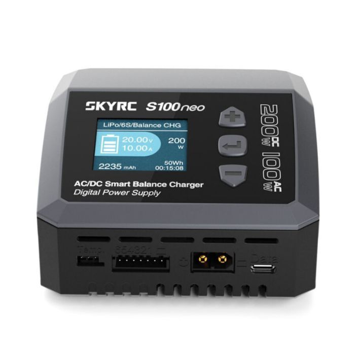 Зарядное устройство для дрона SkyRc S100 Neo LiPo 1-6s 200W AC/DC 200W (S100neo) изображение 3