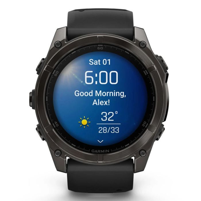 Смарт-часы Garmin fenix 8 51mm,AMOLED,Saph,CrbnGryTi/Blk,Blk/PebbleGryBnd (010-02905-21) изображение 2