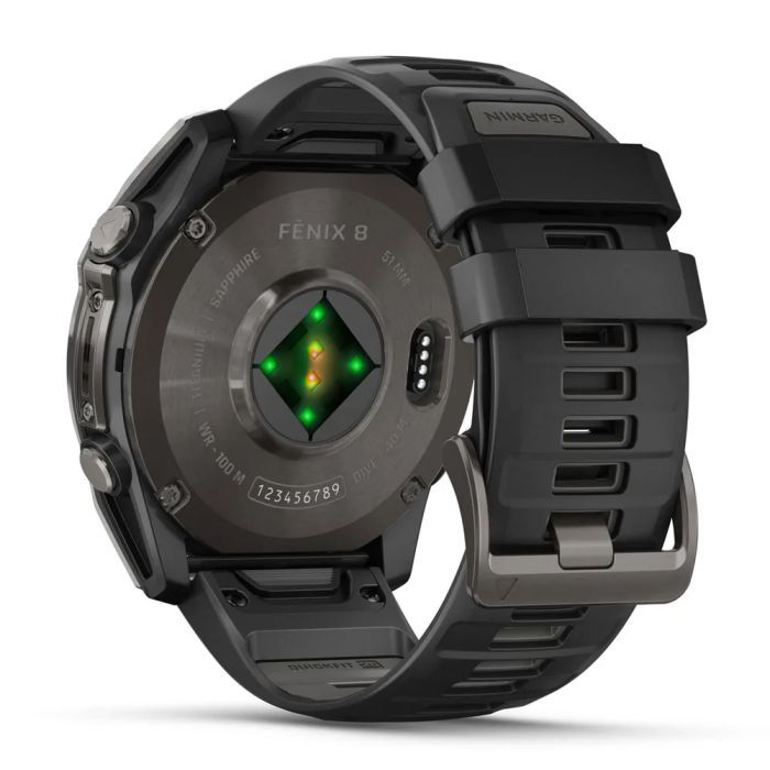 Смарт-часы Garmin fenix 8 51mm,AMOLED,Saph,CrbnGryTi/Blk,Blk/PebbleGryBnd (010-02905-21) изображение 6