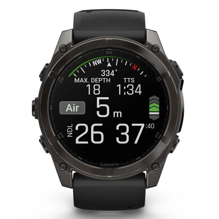 Смарт-часы Garmin fenix 8 51mm,AMOLED,Saph,CrbnGryTi/Blk,Blk/PebbleGryBnd (010-02905-21) изображение 8